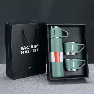 Stainless steel vacuum flask set